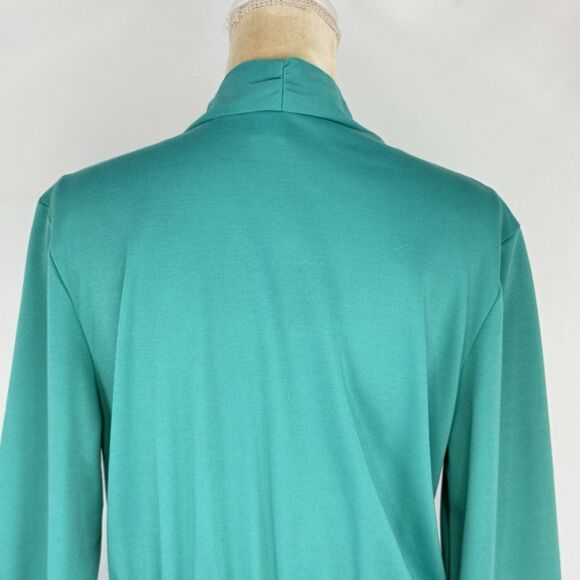 Antthony Richards Women Green Midi Dress V Neck Tie Waist Size 12 Vintage - Picture 7 of 16